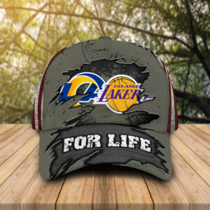 Los Angeles Lakers Los Angeles Rams For Life Cap