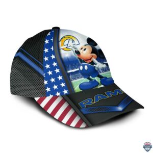 Los Angeles Rams Nfl Mickey Mouse 3D Cap