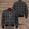 Louis Vuitton Black Pattern Hoodie Bomber Jacket