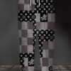 Louis Vuitton Black Pattern Plaid Hoodie Bomber Jacket