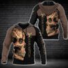Louis Vuitton Skull Brown Black 3D Shirt Hoodie