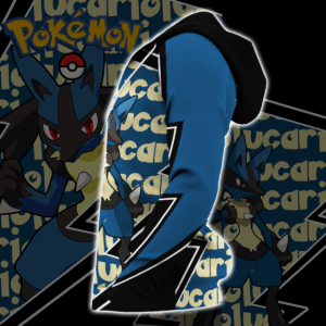 Lucario Costume Pokemon Anime 3D Hoodie Shirt