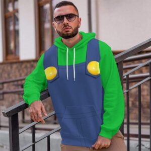 Luigi 3D Hoodie Zip Hoodie