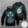Miami Dolphins Lava Skull Hoodie