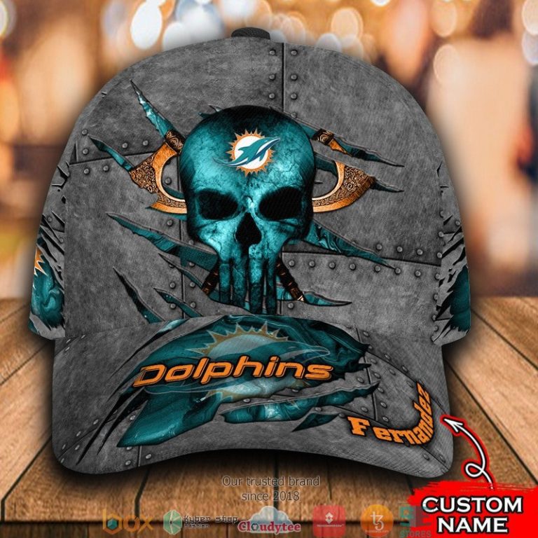 Miami-Dolphins-Skull-Nfl-Custom-Name-Cap-1