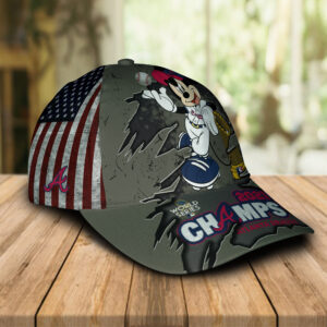 Mickey Mouse Atlanta Braves Champions 2021 Cap Hat