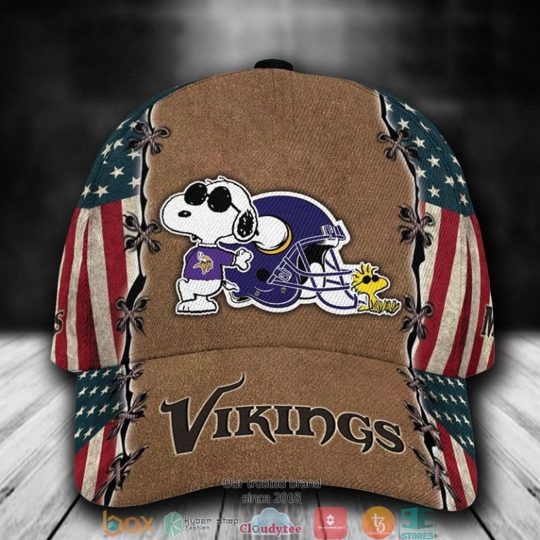 Minnesota-Vikings-Snoopy-Nfl-Custom-Name-Cap-1