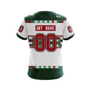 Minnesota Wild Autism Awareness Personalized 3D Hoodie Shirt
