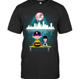 Mlb New York Yankees Snoopy And Charlie Brown City Night 2D Shirt Hoodie