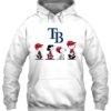 Mlb Tampa Bay Rays The Peanut Character Snoopy Red 2D Shirt Hoodie