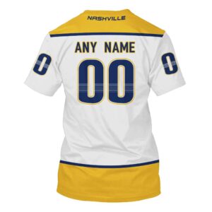 Nashville Predators Personalized White 3D Hoodie Shirt