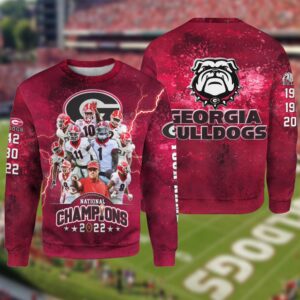 Ncaa Georgia Bulldogs Champions 2022 Custom Name 3D Hoodie Shirt