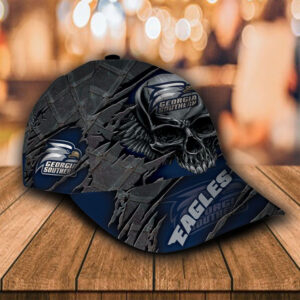 Ncaa Georgia Southern Eagles Skull Custom Name Cap Hat