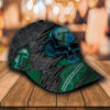 Ncaa Tulane Green Wave Skull Custom Name Cap Hat