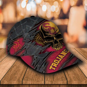 Ncaa Usc Trojans Skull Custom Name Cap Hat