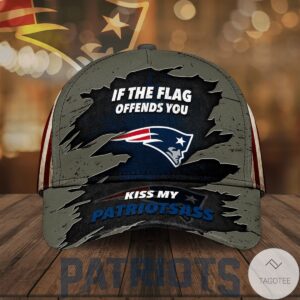 New England Patriots If The Flag Offends You Kiss My Patriot Sass Cap