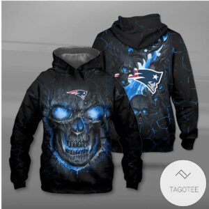 New England Patriots Lava Skull Hoodie