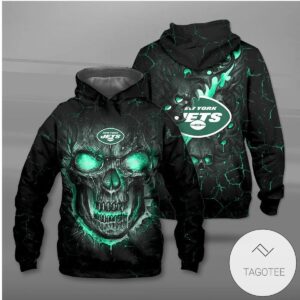 New York Jets Lava Skull Hoodie