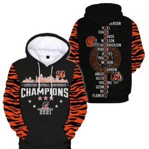 Nfl Cincinnati Bengals Champions 2021 3D Hoodie Shirt