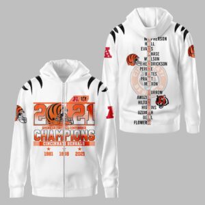 Nfl Cincinnati Bengals Champions White 3D Hoodie Shirt