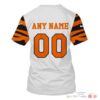 Nfl Cincinnati Bengals White Orange Line Custom 3D Shirt Hoodie
