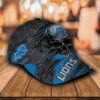 Nfl Detroit Lions Skull Custom Name Cap Hat