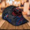 Nfl Houston Texans Skull Custom Name Cap Hat