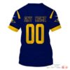 Nfl Los Angeles Rams Blue Yellow Custom 3D Shirt Hoodie
