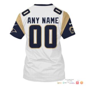 Nfl Los Angeles Rams White Navy Custom 3D Shirt Hoodie