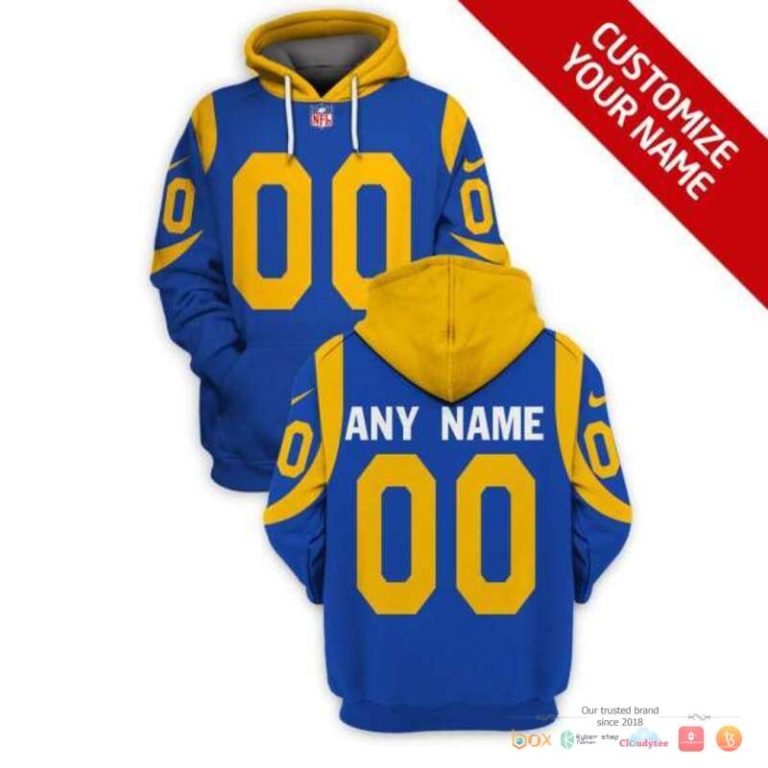 Nfl-Los-Angeles-Rams-Yellow-Nike-Custom-3D-Shirt-Hoodie-1