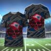 Nfl New England Patriots Skull Wings 3D Shirt Hoodie