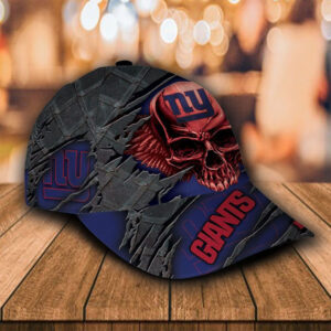 Nfl New York Giants Skull Custom Name Cap Hat