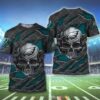 Nfl Philadelphia Eagles Wings Skull 3D Shirt Hoodie