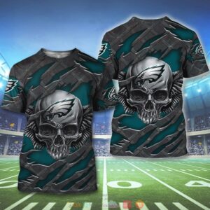 Nfl Philadelphia Eagles Wings Skull 3D Shirt Hoodie