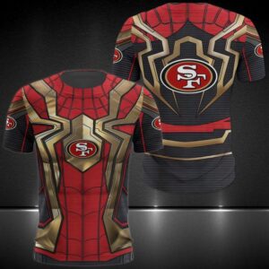 Nfl San Francisco 49Ers Spider Man 3D Shirt Hoodie