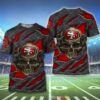 Nfl San Francisco 49Ers Wings Skull 3D Shirt Hoodie