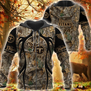 Nfl Tennessee Titans Camo Hunting 3D Shirt Hoodie