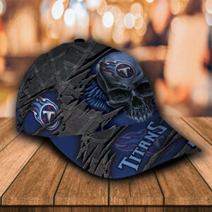 Nfl Tennessee Titans Skull Custom Name Cap Hat