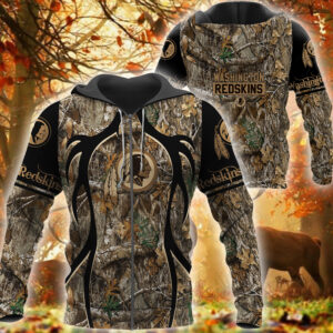 Nfl Washington Redskins Hunting Camo 3D Shirt Hoodie