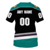 Nhl Anaheim Ducks Personalized Black 3D Hoodie Shirt