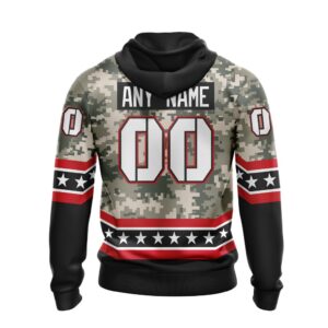 Nhl Carolina Hurricanes Honor Military With White Camo Color Personalized 3D Hoodie Shirt