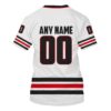 Nhl Chicago Blackhawks Personalized White Red 2 3D Hoodie Shirt