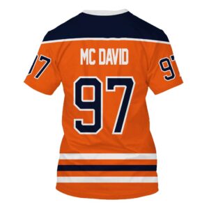 Nhl Connor Mcdavid Edmonton Oilers Personalized Orange 3D Hoodie Shirt