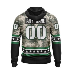 Nhl Dallas Stars Honor Military With White Camo Color Personalized 3D Hoodie Shirt