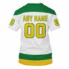 Nhl Minnesota Wild Personalized White 3D Hoodie Shirt