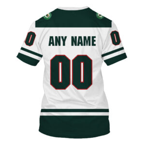 Nhl Minnesota Wild Personalized White 3D Hoodie Shirt 4