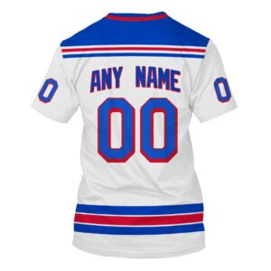 Nhl New York Rangers Personalized White 3D Hoodie Shirt