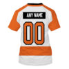 Nhl Philadelphia Flyers Personalized White Orange 3D Hoodie Shirt