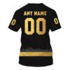 Nhl Toronto Maple Leafs Personalized Black Yellow 3D Hoodie Shirt