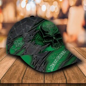 North Texas Mean Green Skull Custom Name Cap Hat